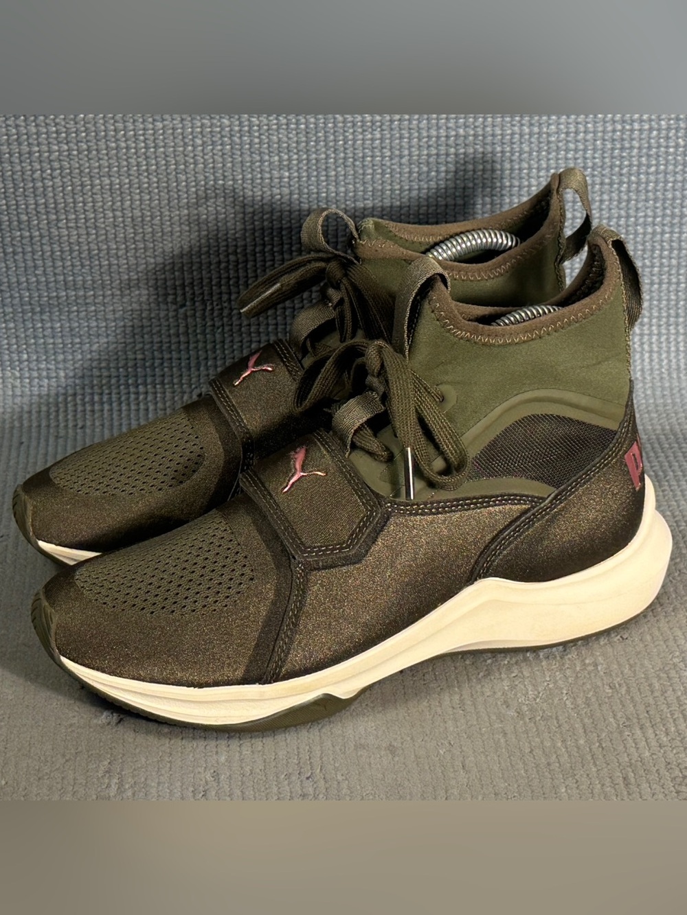 PUMA Phenom Mid Casual Sneakers Olive Green Women's Size 7